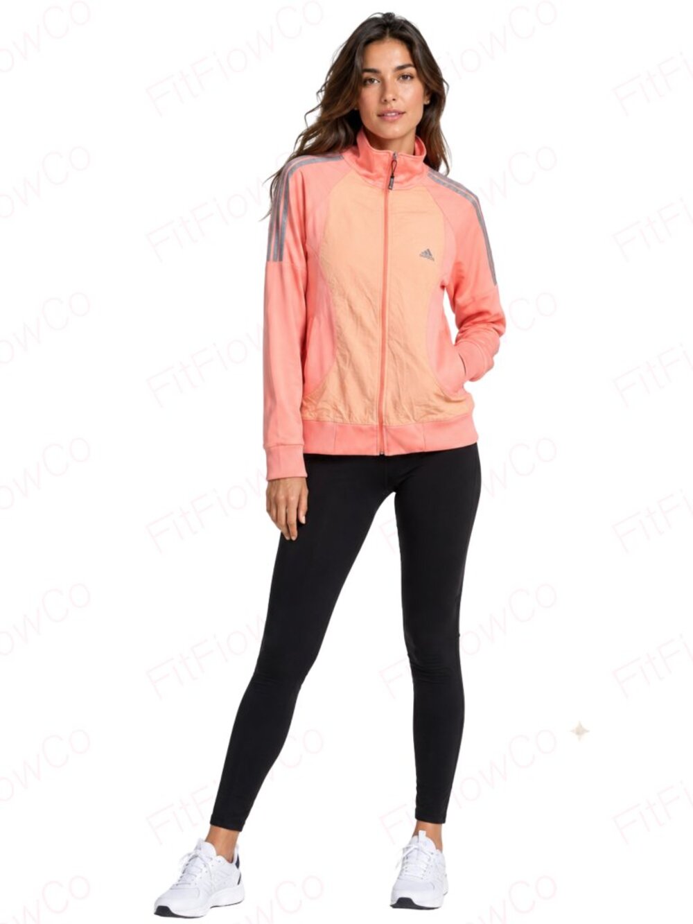 Adidas Coral Pink Track Jacket – Size Medium (Approx.) – EUC